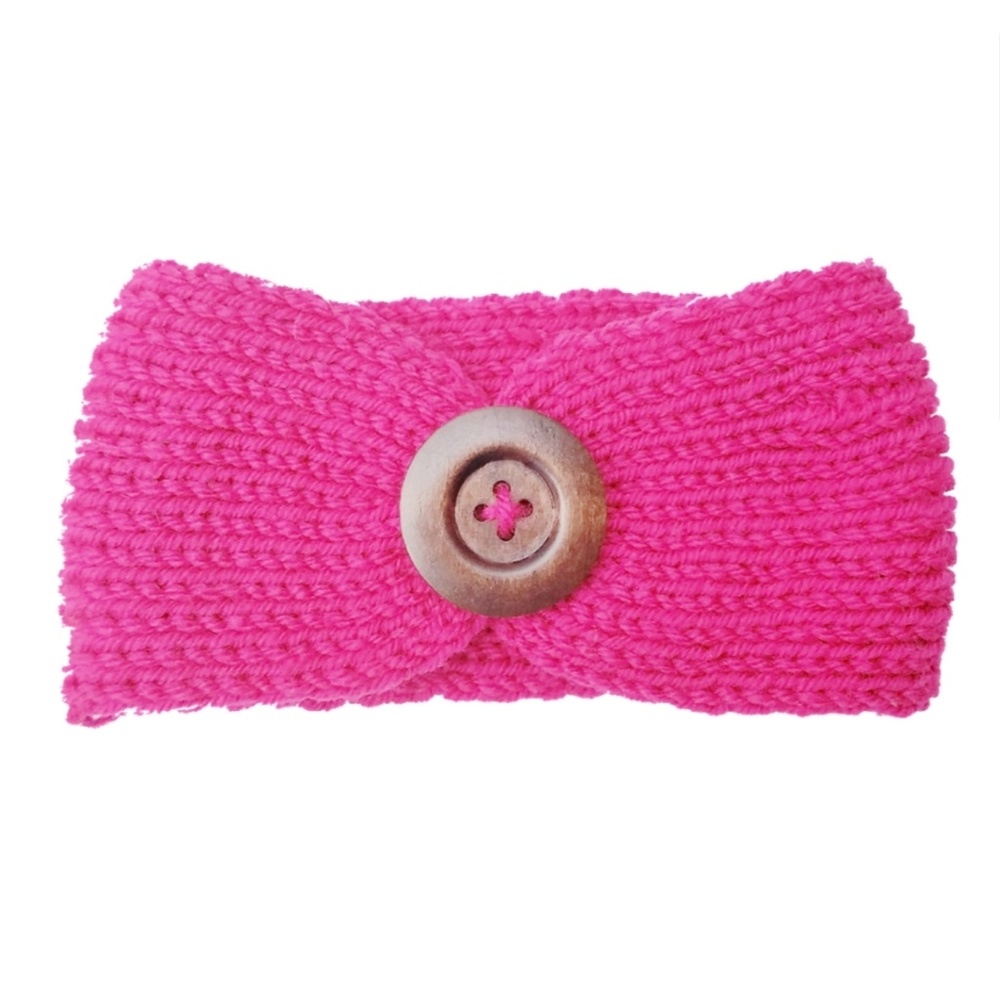 Soft Knitted Baby Headbands - Fuchsia